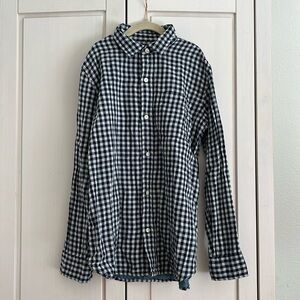 Like-new GAP Kids boys gingham plaid check button down shirt